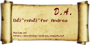 Dörnhöfer Andrea névjegykártya