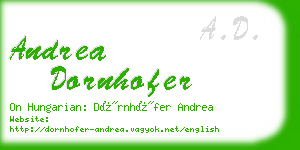 andrea dornhofer business card